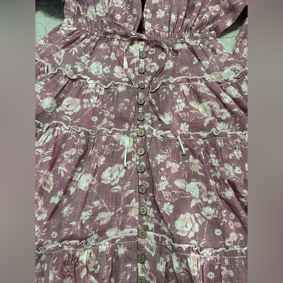 NWT Free People Pappiet Midi Dress XS Rose Combo Duster - Picture 13 of 14